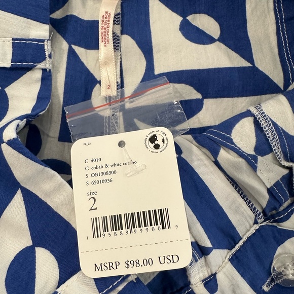 NWT Free people Menocra cropped printed pants size 2 - Picture 3 of 5